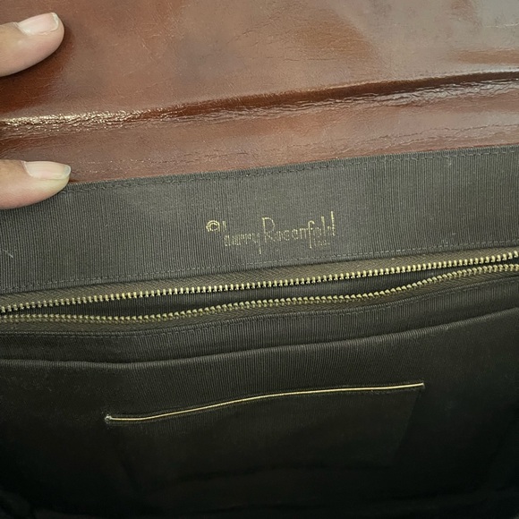 Elegant Suede Clutch with Gold Accent - Picture 6 of 7